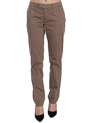Dondup Brown Low Waist Straight Cut Trouser Women's Pant (view 1)