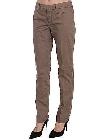 Dondup Brown Low Waist Straight Cut Trouser Women's Pant (view 2)