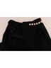 Dolce & Gabbana Basic 100% Wool Solid Black Black Wool Stretch Crystal Women's Pants Size XS - photo 4