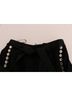 Dolce & Gabbana Basic 100% Wool Solid Black Black Wool Stretch Crystal Women's Pants Size XS - photo 6