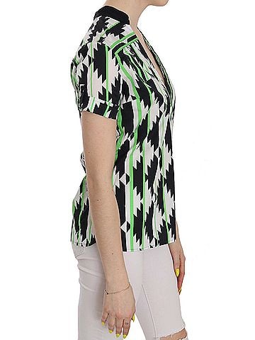 Costume National Multi Color Plunging Top Women's Blouse (view 2)
