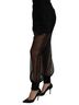 Dolce & Gabbana Basic 100% Synthetic Solid Black Black See Through Jogger Polyester Women's Pants Size XS - photo 2