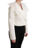 Dolce & Gabbana Basic 100% Cotton Solid White White Double Breasted Coat Wool Women's Jacket Size S - photo 2