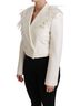 Dolce & Gabbana Basic 100% Cotton Solid White White Double Breasted Coat Wool Women's Jacket Size S - photo 3
