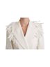Dolce & Gabbana Basic 100% Cotton Solid White White Double Breasted Coat Wool Women's Jacket Size S - photo 5