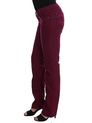 Costume National Red Wash Cotton Stretch Denim Women's Jeans (view 2)