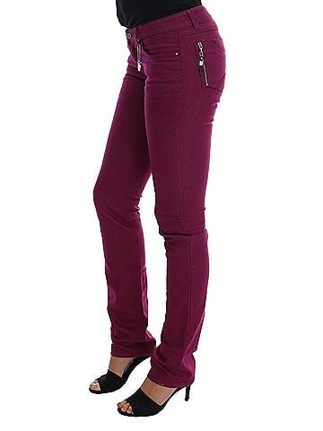 Costume National Purple Cotton Stretch Slim Denim Women's Jeans (view 2)