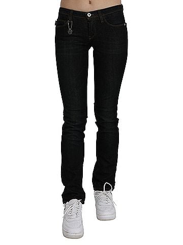 Costume National Black Mid Waist Skinny Denim Cotton Women's Jeans (view 1)