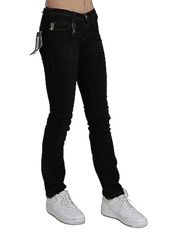 Costume National Black Mid Waist Skinny Denim Cotton Women's Jeans (view 2)