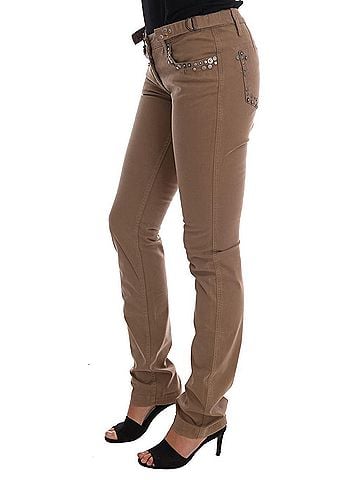 Costume National Beige Cotton Stretch Slim Fit Women's Jeans (view 2)