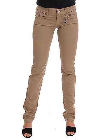 Costume National Beige Cotton Stretch Slim Fit Women's Jeans (view 1)