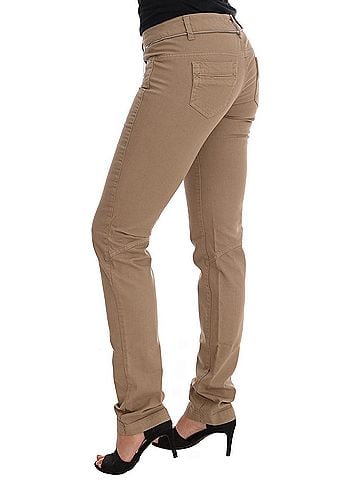 Costume National Beige Cotton Stretch Slim Fit Women's Jeans (view 2)