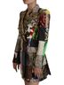 Dolce & Gabbana Basic 100% Cotton Solid Multi Color Multicolor Double-Breasted Patchwork Jacquard Blazer Women's Jacket Size S - photo 3