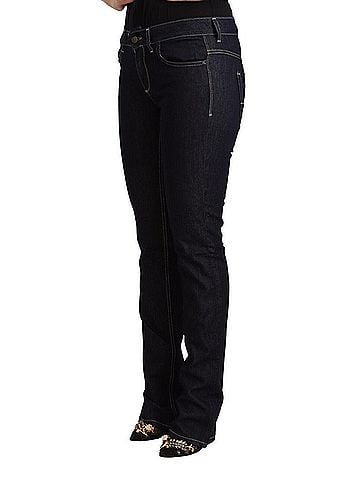 GF Ferre Black Cotton Stretch Low Waist Skinny Denim Women's Jeans (view 2)