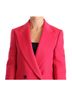 Dolce & Gabbana Basic 100% Wool Solid Pink Pink Double Breasted Trenchcoat Women's Jacket Size XS - photo 4