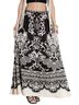Flying Tomato 100% Rayon Floral Black White Denim Skirt Size M - photo 1