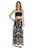 Flying Tomato 100% Rayon Floral Black White Denim Skirt Size M - photo 2