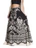 Flying Tomato 100% Rayon Floral Black White Denim Skirt Size M - photo 3