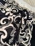Flying Tomato 100% Rayon Floral Black White Denim Skirt Size M - photo 6