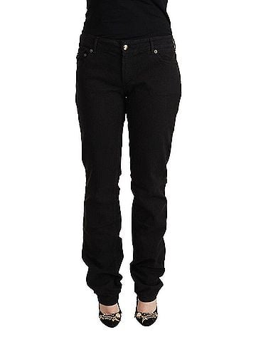 Roberto Cavalli Black Mid Waist Denim Cotton Skinny Women's Jeans (view 1)