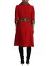 Dolce & Gabbana Basic 100% Silk Solid Red Red Leopard Wool Trenchcoat Women's Jacket Size XXS - photo 3