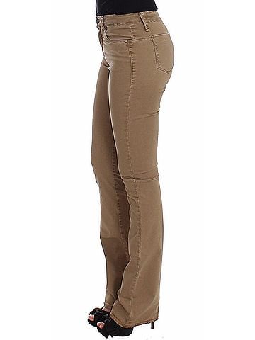 Costume National Beige Straight Leg Denim Pants Stretch Women's Jeans (view 2)