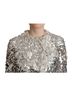 Dolce & Gabbana Basic 100% Nylon Solid Silver Silver Sequined Shearling Long Sleeves Women's Jacket Size S - photo 4