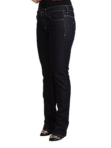 GF Ferre Black Cotton Stretch Low Waist Skinny Denim Women's Jeans (view 2)