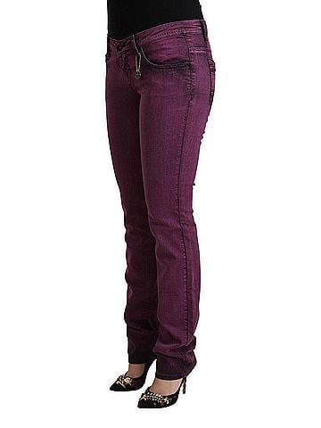 Costume National Purple Cotton Stretch Slim Fit Denim Women's Jeans (view 2)