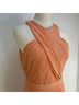 Veronica Beard 100% Silk 100% Polyester Solid Orange Pink Cocktail Dress Size 8 - photo 3