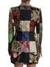Dolce & Gabbana Basic 100% Cotton Solid Multi Color Multicolor Double-Breasted Patchwork Jacquard Blazer Women's Jacket Size XS - photo 4