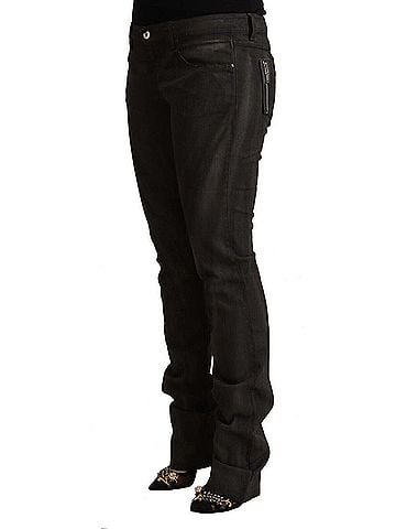 Costume National Black Cotton Mid Waist Skinny Women's Pants (view 2)