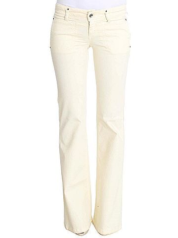 Costume National White Cotton Stretch Flare Women's Jeans (view 1)