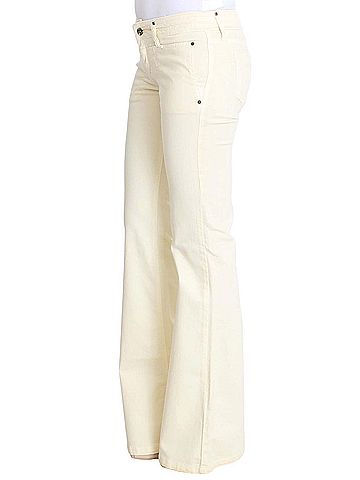 Costume National White Cotton Stretch Flare Women's Jeans (view 2)