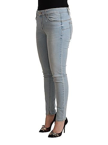 LIU JO Light Blue Cotton Mid Waist Slim Fit Denim Women's Jeans (view 2)