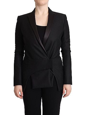 Costume National Black Long Sleeves Double Breasted Women's Jacket (view 1)