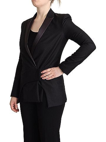 Costume National Black Long Sleeves Double Breasted Women's Jacket (view 2)