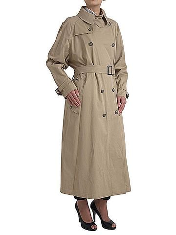 Dolce & Gabbana Basic Khaki Double Breasted Trench Coat Women's Jacket (view 1)