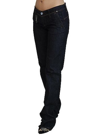 Costume National Blue Low Waist Straight Denim Pants Women's Jeans (view 2)