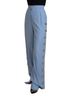 Dolce & Gabbana Basic 100% Wool Solid Blue Light Blue Button Wide Leg Women's Pants Size S - photo 2