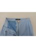 Dolce & Gabbana Basic 100% Wool Solid Blue Light Blue Button Wide Leg Women's Pants Size S - photo 4