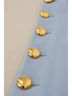 Dolce & Gabbana Basic 100% Wool Solid Blue Light Blue Button Wide Leg Women's Pants Size S - photo 6