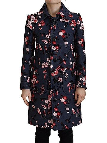Dsquared2 Multicolor Printed Women Long Coat Blazer Women's Jacket (view 1)