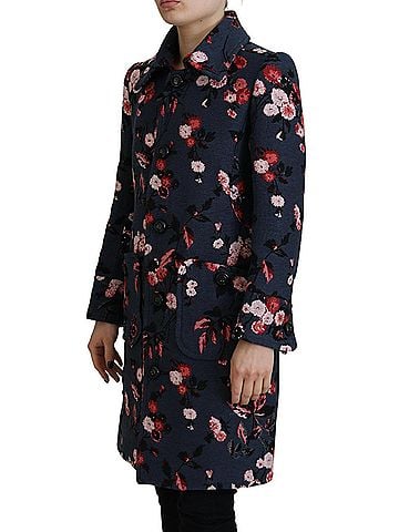 Dsquared2 Multicolor Printed Women Long Coat Blazer Women's Jacket (view 2)