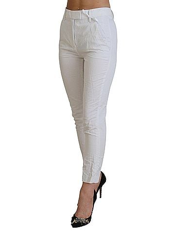 Dondup White High Waist Tapered Women Women's Pants (view 2)