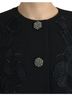 Dolce & Gabbana Basic 100% Wool Solid Black Black Floral Wool Button Embellished Women's Jacket Size XS - photo 4