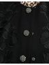Dolce & Gabbana Basic 100% Wool Solid Black Black Floral Wool Button Embellished Women's Jacket Size XS - photo 6