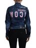 Dsquared2 100% Other Solid Blue Blue Icon Printed Distressed Denim Women's Jacket Size XS - photo 3