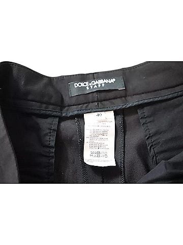 Dolce & Gabbana Basic Black High Waist Tapered Trouser Women's Pants (view 2)