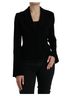 Dolce & Gabbana Basic 100% Rayon Solid Black Black Viscose Single Breasted Blazer Women's Jacket Size S - photo 1